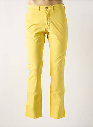 Pantalon chino stretch taille normale jaune EDEN PARK homme