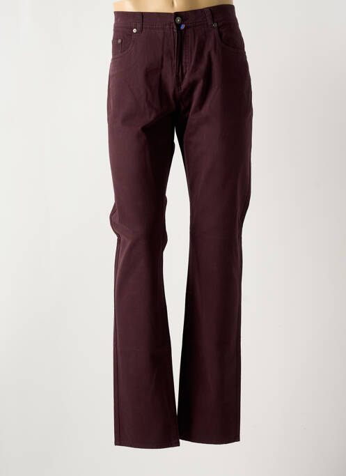 Pantalon droit stretch taille normale violet EMYLE homme