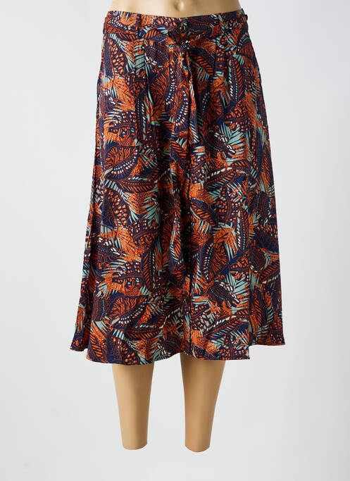 Jupe mi-longue taille normale orange DAMART femme