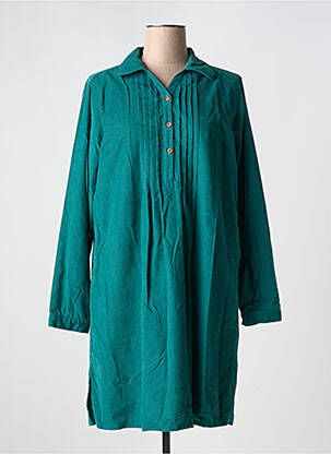 Robe mi-longue manches longues manches longues vert AGATHE & LOUISE femme