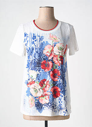 T-shirt coupe cintrée manches courtes blanc PLURIELLES femme