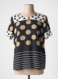 Blouse manches courtes manches courtes noir TELMAIL femme