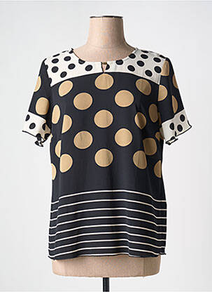 Blouse manches courtes manches courtes noir TELMAIL femme
