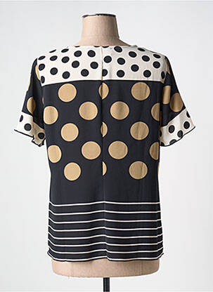 Blouse col rond manches courtes noir TELMAIL femme