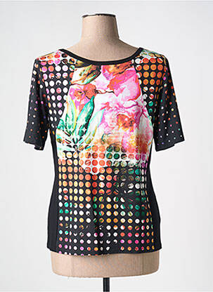 T-shirt imprimé fantaisie manches courtes noir TELMAIL femme