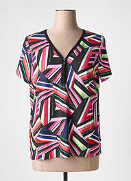 T-shirt imprimé fantaisie manches courtes noir TELMAIL femme