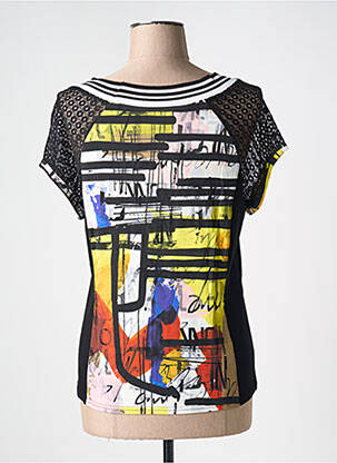 T-shirt imprimé fantaisie manches courtes noir TELMAIL femme