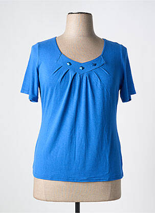 T-shirt stretch manches courtes bleu TELMAIL femme