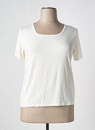 T-shirt stretch manches courtes blanc TELMAIL femme