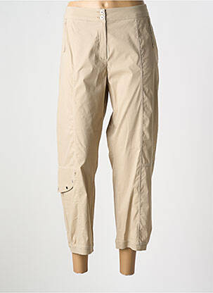 Pantalon 7/8 stretch taille normale beige TELMAIL femme