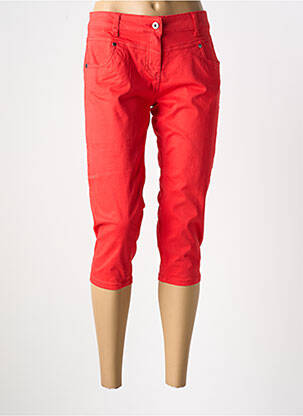 Pantacourt stretch taille normale rouge WOMENS BEST femme