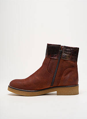 Bottines/boots talon bas talon plat jusqu'à 3cm rouge LIBRE COMME L'AIR femme