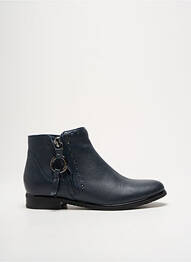Bottines/boots matière lisse talon plat jusqu'à 3cm bleu FUGITIVE BY FRANCESCO ROSSI femme