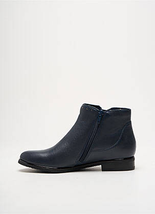 Bottines/boots matière lisse talon plat jusqu'à 3cm bleu FUGITIVE BY FRANCESCO ROSSI femme