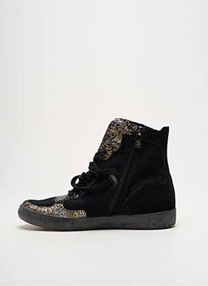 Baskets nubuck talon plat jusqu'à 3cm noir EMILIE KARSTON femme