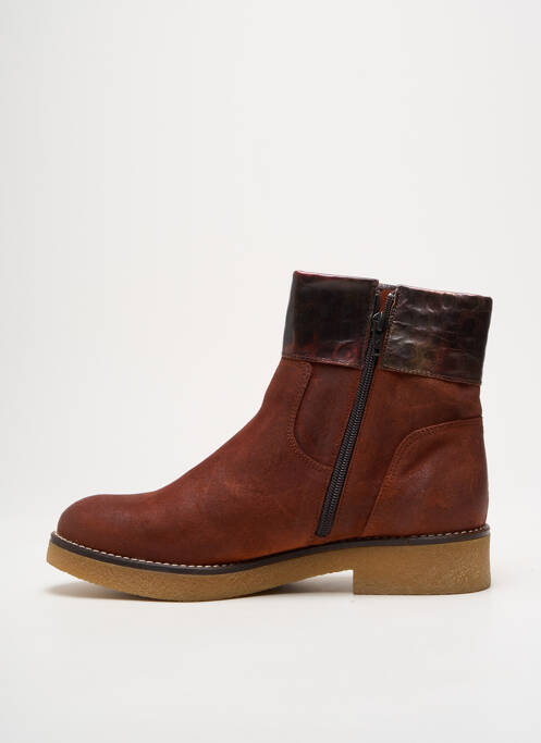 Bottines/boots talon bas talon plat jusqu'à 3cm rouge LIBRE COMME L'AIR femme