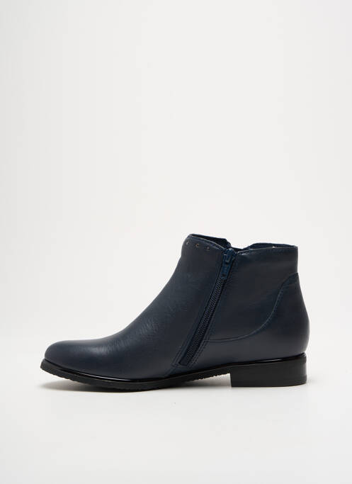 Bottines/boots matière lisse talon plat jusqu'à 3cm bleu FUGITIVE BY FRANCESCO ROSSI femme