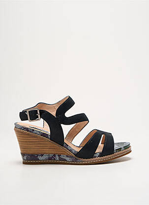 Sandales/nu pieds tissage satiné talon de 7 à 9cm noir FUGITIVE BY FRANCESCO ROSSI femme