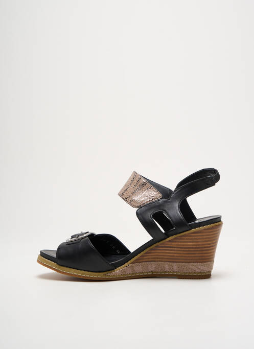 Sandales/Nu pieds noir FUGITIVE BY FRANCESCO ROSSI pour femme
