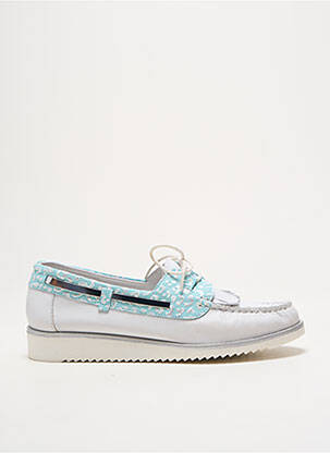 Chaussures bâteau tissage satiné talon plat jusqu'à 3cm bleu PEDI GIRL femme