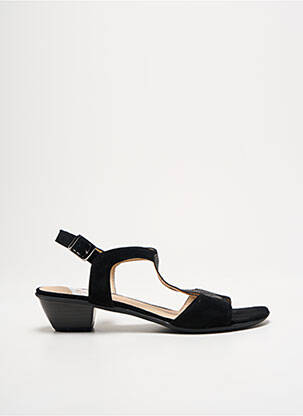 Sandales/nu pieds tissage satiné talon de 4 à 6cm noir SWEET femme
