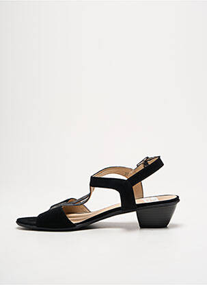 Sandales/nu pieds tissage satiné talon de 4 à 6cm noir SWEET femme