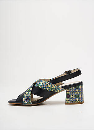 Sandales/nu pieds matière lisse talon de 4 à 6cm noir LIBRE COMME L'AIR femme