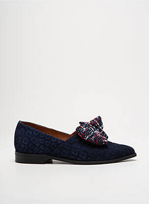 Mocassins chiquet talon plat jusqu'à 3cm bleu LIBRE COMME L'AIR femme