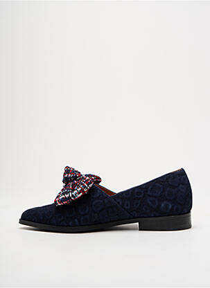 Mocassins chiquet talon plat jusqu'à 3cm bleu LIBRE COMME L'AIR femme