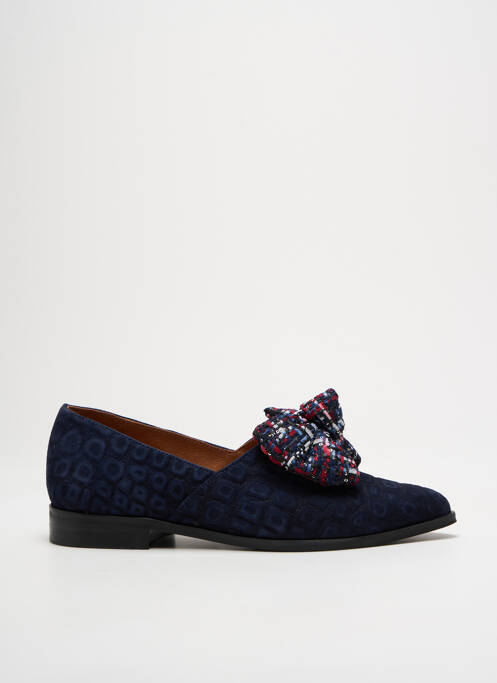 Mocassins chiquet talon plat jusqu'à 3cm bleu LIBRE COMME L'AIR femme