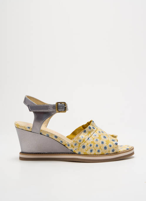 Sandales/Nu pieds jaune LIBRE COMME L'AIR pour femme