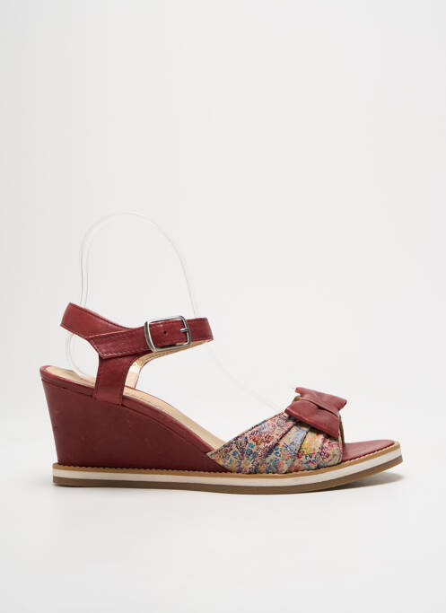 Sandales/Nu pieds rouge LIBRE COMME L'AIR pour femme