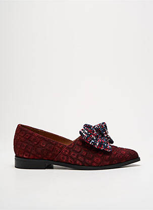Mocassins talon bas talon plat jusqu'à 3cm rouge LIBRE COMME L'AIR femme