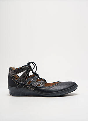 Ballerines semelle amovible talon plat jusqu'à 3cm noir SWEET femme