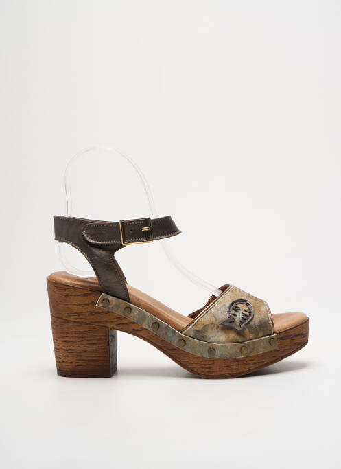 Sandales/Nu pieds vert NEMONIC pour femme