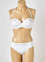 Maillot de bain 2 pièces blanc ANTIGEL pour femme seconde vue