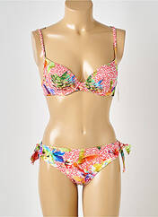 Maillot de bain 2 pièces orange LIDEA pour femme seconde vue