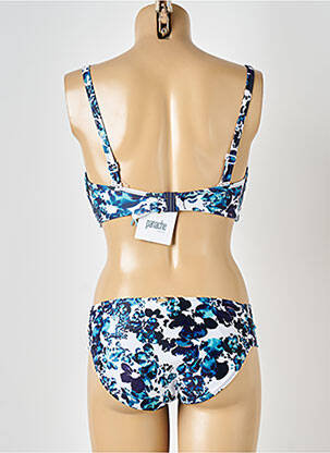 Maillot de bain 2 pièces stretch haut soutien-gorge moulé bleu PANACHE femme
