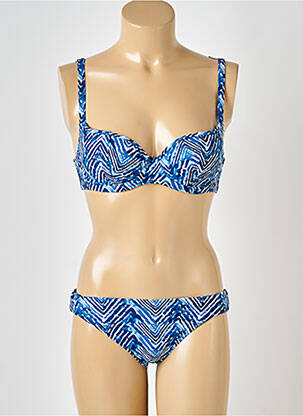 Maillot de bain 2 pièces haut soutien-gorge moulé haut soutien-gorge moulé bleu CLEO BY PANACHE femme