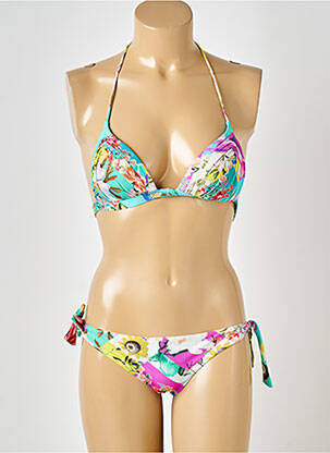 Maillot de bain 2 pièces stretch haut triangles bleu MARYAN MEHLHORN femme