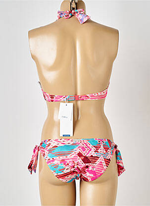 Maillot de bain 2 pièces stretch haut soutien-gorge moulé rose LIDEA femme