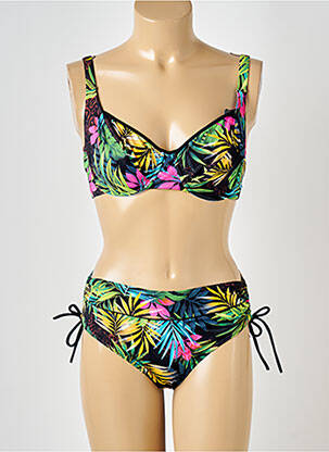 Maillot de bain 2 pièces stretch haut soutien-gorge balconnet noir SUN PLAYA femme