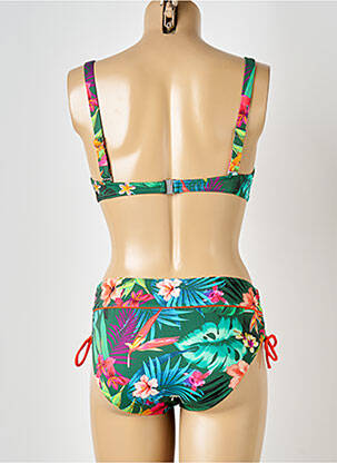 Maillot de bain 2 pièces stretch haut soutien-gorge balconnet vert SUN PLAYA femme