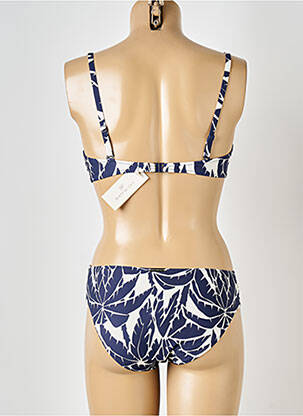 Maillot de bain 2 pièces stretch haut soutien-gorge balconnet bleu WATERCULT femme