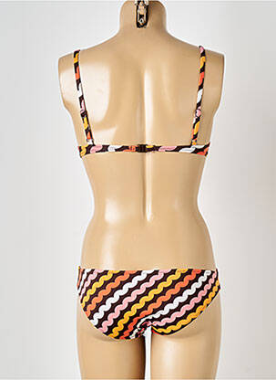 Maillot de bain 2 pièces stretch haut soutien-gorge balconnet marron JENNA DE ROSNAY femme