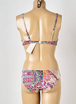 Maillot de bain 2 pièces stretch haut soutien-gorge balconnet violet WATERCULT femme