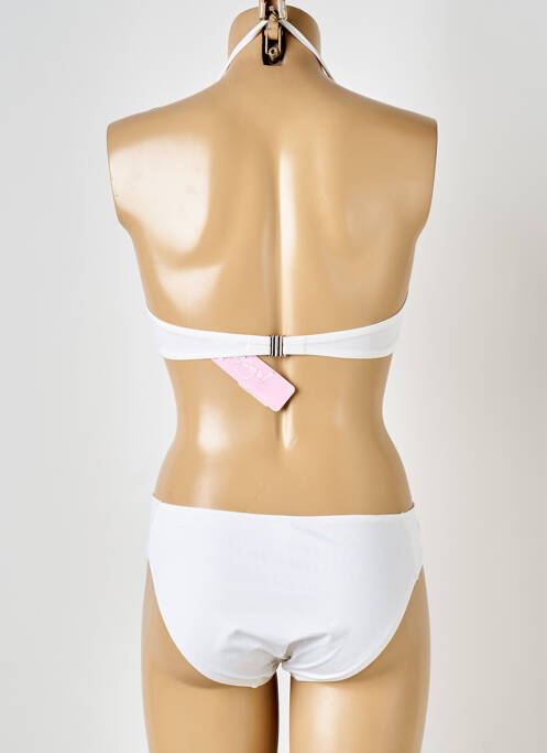 Maillot de bain 2 pièces blanc ANTIGEL pour femme