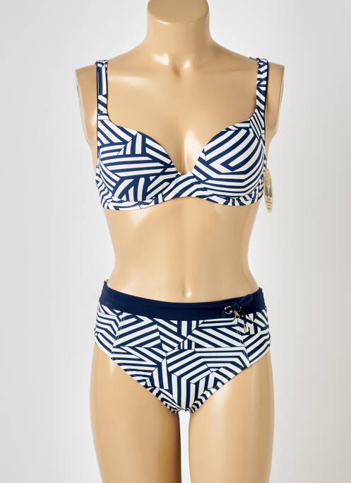 Maillot de bain 2 pièces bleu LIDEA pour femme