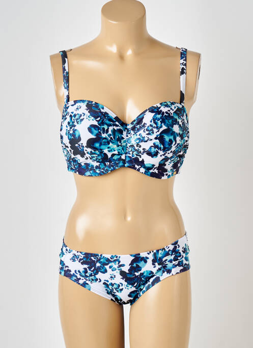 Maillot de bain 2 pièces bleu PANACHE pour femme