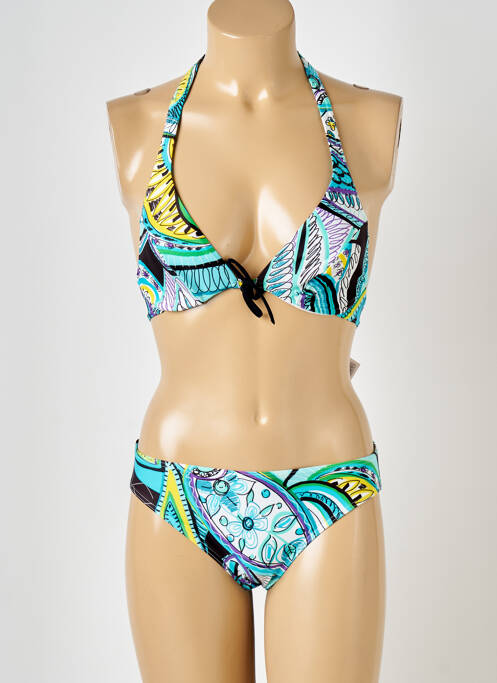 Maillot de bain 2 pièces bleu RASUREL pour femme